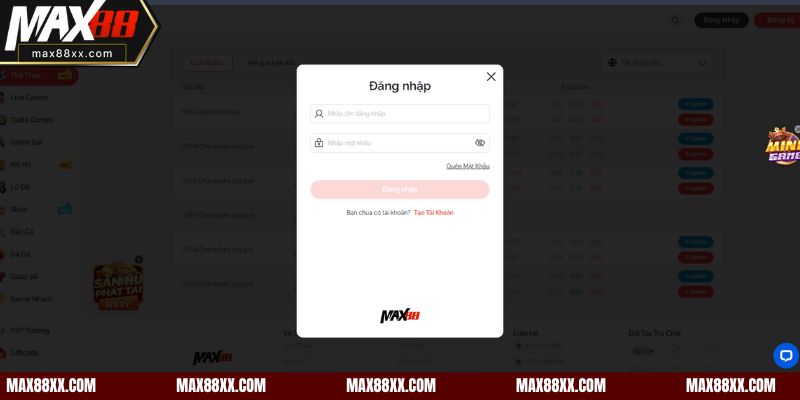Hướng Dẫn Cách Đăng Nhập MAX88 Đúng Cách