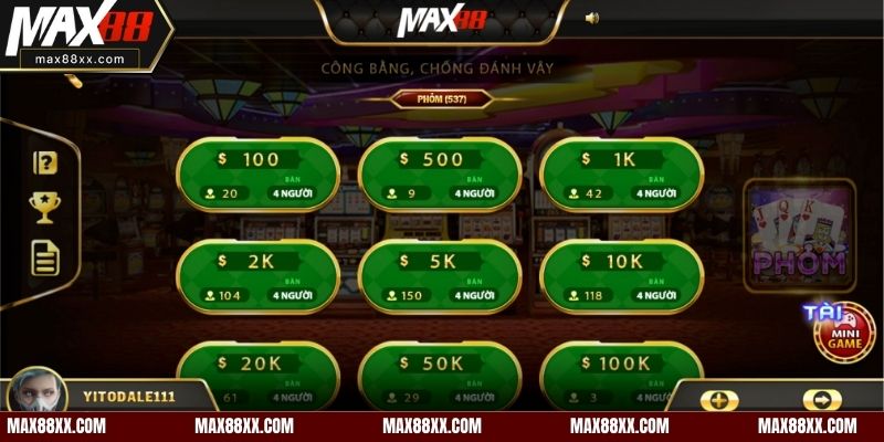 Lý do bet thủ nên chọn giải trí bài phỏm online tại MAX88